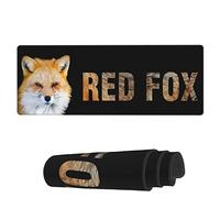 Tapis De Souris Lettre du Nom du Portrait du Renard Roux Doux Glissement Facile Tapis De Souris Antidérapant, pour Ordinateur Portable, Ordinateur, Maison, 80x30cm