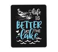 Tapis De Souris Life is Better at The Lake Mousepad Doux sous-Main Parfait Tapis De Bureau pour Table Claviers Voyage 25X30CM