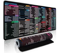 Tapis de Souris Linux Commands Line pour Bureau, Grand Tapis de Souris XL avec raccourcis, Tapis d'ordinateur de Bureau de 80 x 30 cm, Tapis de Clavier imperméable et antidérapant, Accessoires Linux
