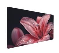 Tapis de Souris Lis Tapis de Souris XXL 1000x500 mm Rose Mouse Pad avec Surface Imperméable et Base Antidérapante, Convient pour Bureau, l'ordinateur, Améliore la Précision et la Vitesse 2S-784