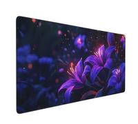 Tapis de Souris Lis Tapis de Souris XXL 1000x500 mm Violet Mouse Pad avec Surface Imperméable et Base Antidérapante, Convient pour Bureau, l'ordinateur, Améliore la Précision et la Vitesse 2S-680