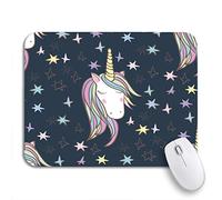 Tapis De Souris Livre Journal De Fête Uni-Corn Rainbow Girls Présente des Pages Tapis De Souris D'Ordinateur Glissement Facile Tapis De Souris Antidérapant, pour Maison, 25 x 30cm
