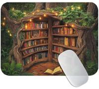 Tapis de Souris Livres 60 x 40 cm, Tapis Souris Gaming Bibliothèque, Mouse Pad avec Base Anti-Dérapante en Caoutchouc, Améliore la Précision et la Vitesse, Petit Portable Mouse Pad pour Gamer M3-934
