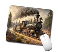Tapis De Souris, Locomotive À Vapeur De L'Ouest Optimisé Mousepad Lavable Tapis Souris pour Pc Bureau Claviers 25X30cm