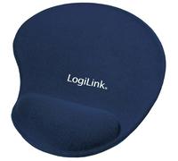LogiLink Tapis de souris ID0027B avec repose-poignets en gel Bleu