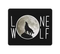 Tapis De Souris Lone Wolf Moon Mousepad Résistant Aux Eclaboussures Accessoires De Jeu Durable sous-Main pour Ordinateur Ordinateur Portable Gaming M