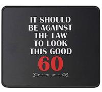 Tapis De Souris Look Good at 50 50Th Birthday Fifty Years Old Tapis De Bureau Anti-Dérapant sous-Main Comfortable Mousepad pour Voyage Travail Table 25X30CM