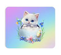 Tapis De Souris, Loup Roses Bleu Noir Idéal pour Un Tapis De Souris De Jeu Moderne Tapis Souris Base en Caoutchouc Gamer Mouse Pad pour Bureau Joueurs Professionnels 25X30Cm