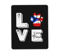 Tapis De Souris Love Paw Puerto Rico Flag sous-Main Doux Mouse Pad Comfortable Tapis De Bureau pour Travail Voyage Table 25X30CM