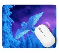 Tapis De Souris Lune Mouse Pad Petit 60 x 40 cm, Hibou Tapis Souris Gamer, Base en Caoutchouc Imperméable et Antidérapante, Vous Une Glisse Ultra-Douce et Un Suivi Optimal pour Travail, Jeux p1j-484