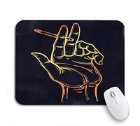 Tapis De Souris Main Humaine Tenant Une Cigarette Brûlante, Dépendance À La Consommation De Drogue Tapis De Souris Antidérapant Résistant À Usure Bureau Tapis Souris, Pour Ordinateur, 25 x 30cm