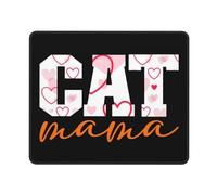 Tapis De Souris Maman Chat Durables Tapis De Souris Gaming Résistant À Usure Gamer Mouse Pad pour Ordinateur Travail Clavier 25X30Cm