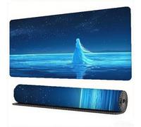 Tapis de Souris Mer 900 x 400 mm Rêve Tapis de Souris Grand Japonais Mouse Pad Base en Caoutchouc Antidérapant Surface avec Coutures sur Les Bords Desk Mat pour Ordinateur Maison Deco Bureau, Model602