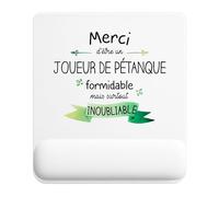 Tapis de Souris Merci Joueur de Pétanque Inoubliable | Accessoire Bureau Ergonomique - Idéal pour Anniversaire, Collègue, Secret Santa Noël, Fête des Pères et Fête des Mères