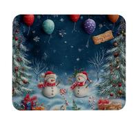 Tapis De Souris Merry Christmas Background Mousepad Durable Accessoires De Jeu Antidérapante Tapis Souris pour Ordinateur Travail Ordinateur Portable L