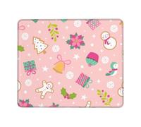 Tapis De Souris Merry Christmas Mouse Pad Parfait sous-Main Doux Tapis De Bureau pour Travail Claviers Voyage 25X30CM