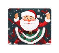 Tapis De Souris Merry Christmas Santa Claus Mouse Pad Résistant Aux Eclaboussures sous-Main Portable Mousepad pour Bureau Travail Jeu S