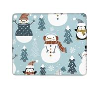 Tapis De Souris Merry Christmas Tapis De Bureau Anti-Dérapant sous-Main Doux Mouse Pad pour Voyage Travail Table 25X30CM