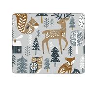 Tapis De Souris Merry Christmas Tapis De Bureau Doux Mouse Pad Comfortable Mousepad pour Voyage Travail Table 25X30CM