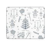Tapis De Souris Merry Christmas Tapis De Bureau Parfait Mousepad Anti-Dérapant sous-Main pour Claviers Travail Voyage 25X30CM