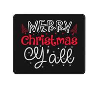 Tapis De Souris Merry Christmas Y'all Merry Christmas Mouse Pad Doux Mousepad Comfortable sous-Main pour Table Voyage Travail 25X30CM