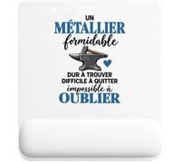 Tapis de Souris Métallier Formidable | Tapis Ergonomique 22 × 18 cm Repose-Poignet Mousse | Bureau Télétravail Études | Idée Cadeau Serrurerie Collègue Noël