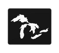 Tapis De Souris Michigan Great Lakes State Map Mousepad Comfortable Tapis De Bureau Parfait Mouse Pad pour Travail Voyage Table 25X30CM
