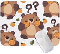 Tapis de Souris Mignon 30 x 25 cm, Tapis Souris Gaming Ours, Mouse Pad avec Base Anti-Dérapante en Caoutchouc, Améliore la Précision et la Vitesse, Petit Portable Mouse Pad pour Gamer, Bureau M3-964