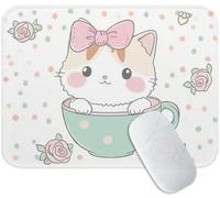 Tapis de Souris Mignon 60 x 40 cm, Tapis Souris Gaming Chat, Mouse Pad avec Base Anti-Dérapante en Caoutchouc, Améliore la Précision et la Vitesse, Petit Portable Mouse Pad pour Gamer, Bureau M3-970