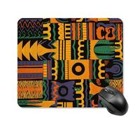 Tapis de souris mignon avec base en caoutchouc antidérapant, motif ethnique africain, tapis de souris carré amusant pour bureau et jeux, accessoires informatiques décoratifs pour bureau à domicile