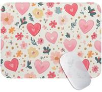 Tapis de Souris Mignon Gaming Petite 350 x 300 x 3 mm, Tapis Souris Amour, Base Anti-Dérapante en Caoutchouc, Surface Micro-Tissée pour Précision, Silencieux, pour Usage Bureau et Télétravail M3-891