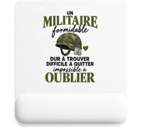 Tapis de Souris Militaire Formidable | Tapis Ergonomique 22 × 18 cm Repose-Poignet Mousse | Bureau Télétravail Études | Idée Cadeau Armée Collègue Noël