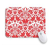 Tapis De Souris Modèle Kalocsai Fleur Rouge Embrboidery Folklore Hongrois Europe Bureau Tapis Souris Base en Caoutchouc Antidérapante Tapis De Souris D'Ordinateur, pour Jeux, Maison, 25 x 30cm