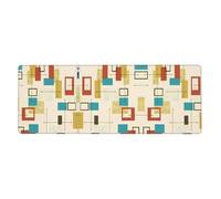 Tapis de souris moderne du milieu du siècle 30,5 x 80 cm - Tapis de jeu et de bureau étendu