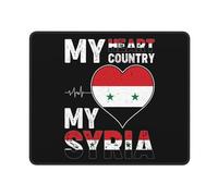 Tapis De Souris Mon Cœur, Mon Pays, Ma Syrie Tapis De Souris De Jeu Avec Base En Caoutchouc Souris Tapis Durables Tapis De Souris Gaming Pour Travail Ordinateur Bureau 25X30Cm