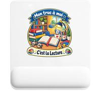 Tapis de Souris Mon Truc à Moi : C'est la Lecture Mon Truc à Moi - Activité | bibliothèque | Tapis Ergonomique 22 × 18 cm Repose-Poignet Mousse | Bureau Télétravail Études