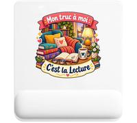 Tapis de Souris Mon Truc à Moi : C'est la Lecture Mon Truc à Moi - Activité | Coin Lecture | Tapis Ergonomique 22 × 18 cm Repose-Poignet Mousse | Bureau Télétravail Études