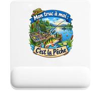 Tapis de Souris Mon Truc à Moi : C'est la Pêche Mon Truc à Moi - Activité | Tapis Ergonomique 22 × 18 cm Repose-Poignet Mousse | Bureau Télétravail Études | Idée Cadeau Pêcheur Pêcheuse Collègue Noël