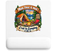 Tapis de Souris Mon Truc à Moi : C'est Le Camping Mon Truc à Moi - Activité | Tapis Ergonomique 22 × 18 cm Repose-Poignet Mousse | Bureau Télétravail Études