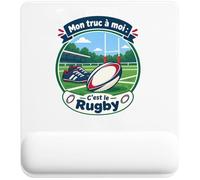 Tapis de Souris Mon Truc à Moi : C'est Le Rugby Mon Truc à Moi - Activité | Tapis Ergonomique 22 × 18 cm Repose-Poignet Mousse | Bureau Télétravail Études