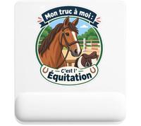 Tapis de Souris Mon Truc à Moi : C'est l'Équitation Mon Truc à Moi - Activité | Tapis Ergonomique 22 × 18 cm Repose-Poignet Mousse | Bureau Télétravail Études
