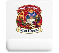 Tapis de Souris Mon Truc à Moi : C'est l'Opéra Mon Truc à Moi - Activité | Tapis Ergonomique 22 × 18 cm Repose-Poignet Mousse | Bureau Télétravail Études | Idée Cadeau Mélomane Collègue Noël