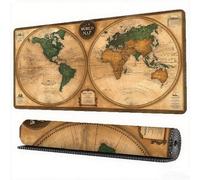 Tapis de Souris Monde 800 x 300 mm Carte Tapis de Souris Grand Japonais Mouse Pad Base Caoutchouc Antidérapant Surface avec Coutures sur Les Bords Desk Mat pour Ordinateur Maison Deco Bureau, Model62