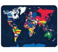 Tapis de Souris Monde Tapis de Souris Gaming 600x400x3mm, Mouse Pad Jeux e-Sport, Glisse Fluide Contrôle Stable & Silencieux Base en Caoutchouc Antidérapant pour Bureau, PC, Laptop (Carte), Model693