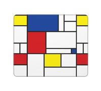 Tapis de Souris, Mondrian Minimaliste De Stijl Art Moderne, Tapis de Souris à Base de Caoutchouc antidérapant, Tapis de Souris étanche 12 × 10 Pouces pour Bureau