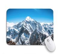 Tapis De Souris Mont Bleu Sommet De La Montagne Parc National De L'Everest Népal Himalaya Bureau Tapis Souris Doux Tapis De Souris Carré, pour Maison, Ordinateur, 25 x 30cm