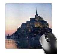 Tapis De Souris, Mont Saint Michel Basse-Normandie France David R Frazier Moderne Mousepad Durable Tapis De Souris De Jeu pour Bureau Claviers Joueurs 25X30cm