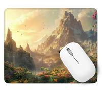 Tapis De Souris Montagne Mouse Pad Petit 25 x 21 cm, Ours Tapis Souris Gamer, Base en Caoutchouc Imperméable et Antidérapante, Offrez-Vous Une Glisse Ultra-Douce et Un Suivi Optimal Jeux p1j-878