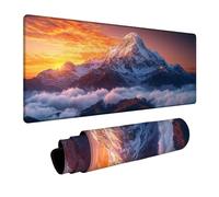 Tapis de Souris Montagne Tapis de Souris XXL 700x300x3 mm Étanche Mouse Pad avec Antidérapant Base en Caoutchouc pour Ordinateur Portable Clavier Gamer PC Decoration Automne Bureau Nuage DBYH-5129