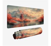 Tapis de Souris Montagne Tapis Souris XXL 800x400, sous Main Bureau Pavillon Mouse Pad Imperméable, Mousepad avec Base Antidérapante, sous Main Souris à Bords Cousus, Gaming Accessoire, Cadeau H2-550